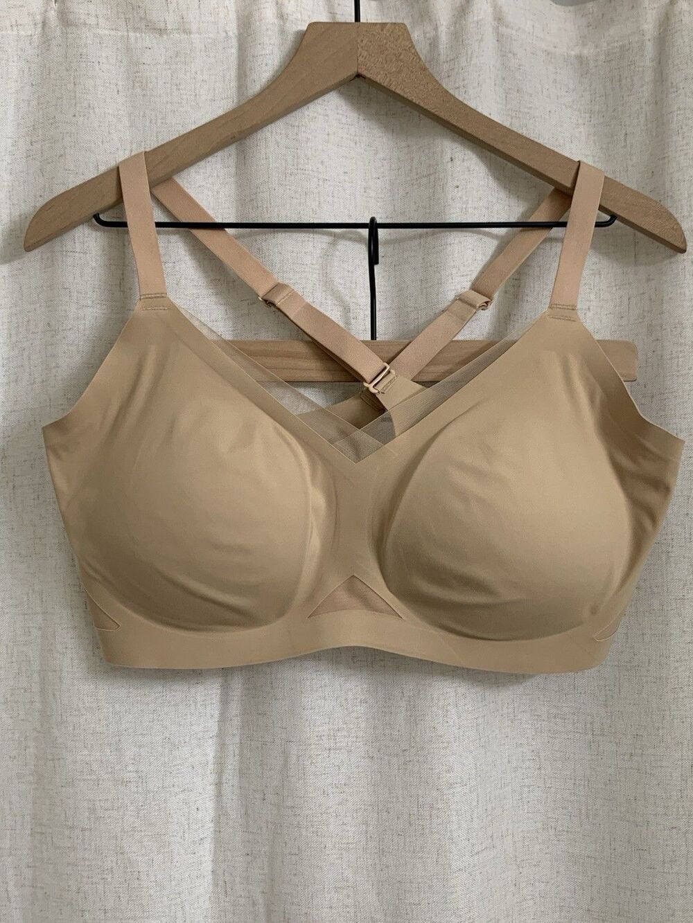 Honey Love Wireless Crossover Bra Sand Size 2XL nwot - Picture 4 of 11